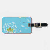 Sky Blue dandelion florale natuur Bagagelabel (Voorkant horizontaal)