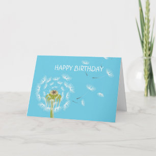 Sky Blue dandelion florale natuur Kaart