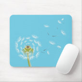 Sky Blue dandelion florale natuur Muismat (Met muis)