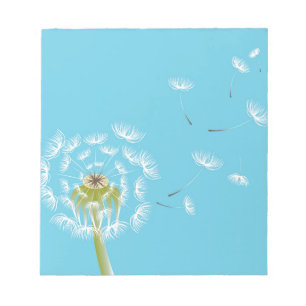 Sky Blue dandelion florale natuur Notitieblok