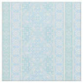 Sky Blue Decorative Boho Tegel Pattern Stof (Close Up)