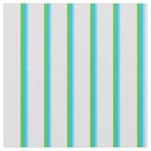 Sky Blue, Deep Sky Blue, Lime Green & Lavender Stof (Close Up)