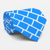 Sky Blue Diagonaal Stropdas met ladderpatroon (Opgerold)