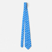 Sky Blue Diagonaal Stropdas met ladderpatroon (Achterkant)