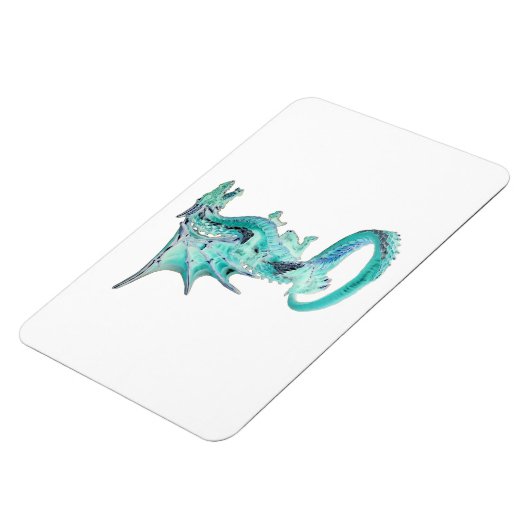Sky Blue Dragon Horizontale Flexibele Fotomagneet Magneet (Linkerzijde)