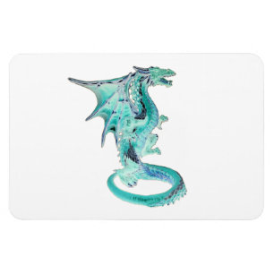 Sky Blue Dragon Horizontale Flexibele Fotomagneet Magneet