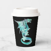 Sky Blue Dragon Papieren Bekers (Achterkant)