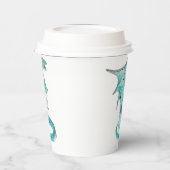 Sky Blue Dragon Papieren Bekers (Links)