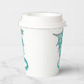 Sky Blue Dragon Papieren Bekers (Rechts)