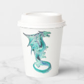 Sky Blue Dragon Papieren Bekers (Voorkant)