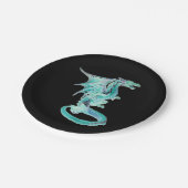 Sky Blue Dragon Papieren Bordje (Gekanteld)