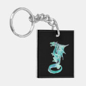 Sky Blue Dragon Sleutelhanger (Voorkant Links)