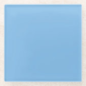 Sky Blue (effen kleur) Aero Glazen Onderzetter (Voorkant)