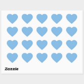 Sky Blue (effen kleur) Aero Hart Sticker (Vel)