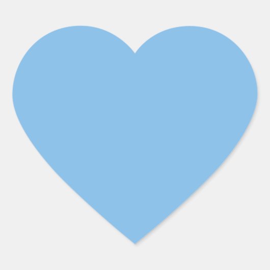 Sky Blue (effen kleur) Aero Hart Sticker (Voorkant)