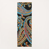Sky Blue en Autumn Oranje  Paisley Yogamat (Voorkant)