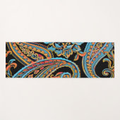 Sky Blue en Autumn Oranje  Paisley Yogamat (Voorkant (horizontaal))