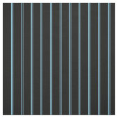 Sky Blue en Black Colour Lines Pattern Stof (Swatch)