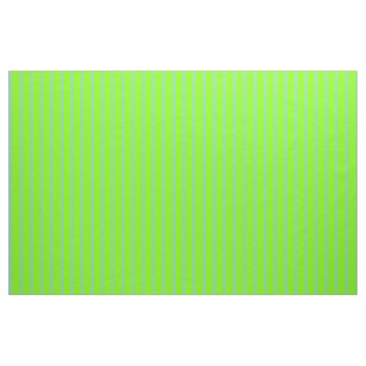 Sky Blue en Chartreuse Stripes Pattern Stof (Fat Quarter)