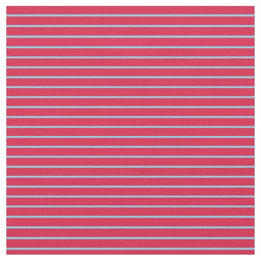 Sky Blue en Crimson Lines Stof (Close Up)