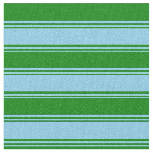 Sky Blue en Green Striped/Lined Pattern Stof (Close Up)