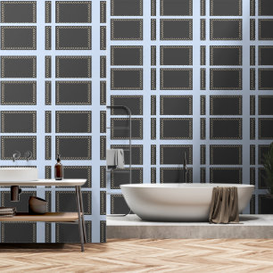Sky Blue en Grey Geo Behang