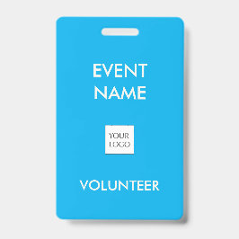 Sky Blue en Ivory Event Vrijwilliger Logo Badge