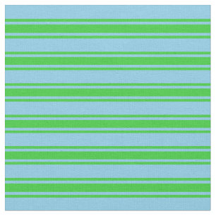 Sky Blue en Lime Green Lines Stof
