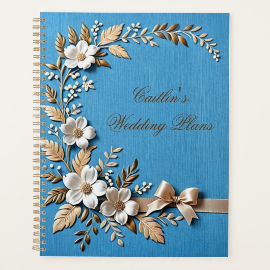 Sky Blue en linnen Planner (Voorkant)