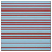 Sky Blue en Maroon Striped Pattern Stof (Swatch)