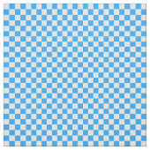 Sky Blue en White Checkerboard Pattern Stof (Swatch)