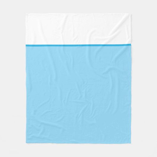 Sky Blue en White Fleece Deken (Voorkant)