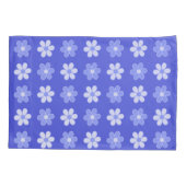 Sky Blue en White Flowers op Blue Kussensloop (Achterkant)