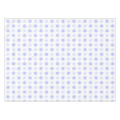 Sky Blue en White Flowers op White Tafelkleed (Voorkant (Horizontaal))