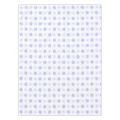 Sky Blue en White Flowers op White Tafelkleed (Voorkant)