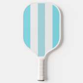 Sky Blue en White Gestreepte Pickleball Paddle (Achterkant)