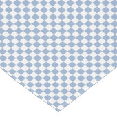 Sky Blue en White Gingham Checkered Lange Tafelloper (Hoek)
