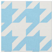 Sky Blue en White Houndstooth Fabric Stof (Close Up)