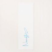 Sky Blue en White Namaste Script Heart omkeerbaar Yogamat (Achterkant)