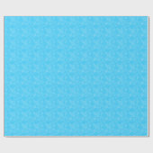 Sky Blue en White Retro Floral Lace Cadeaupapier (Vlak)