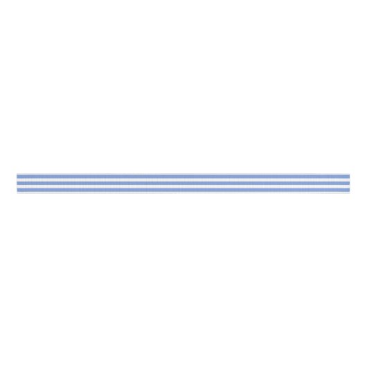 Sky Blue en White Striped Grosgrain Ribbon Lint (Voorkant)