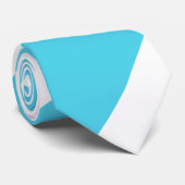 Sky Blue en White-Striped Stropdas (Opgerold)