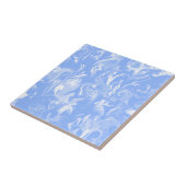 Sky Blue en white -T- Tegeltje (Zijkant)