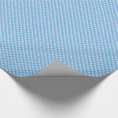Sky blue, enamel look, bestudeerd raster cadeaupapier (Hoek)
