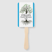 Sky Blue Family Tree-reünie Handwaaier (Voorkant)