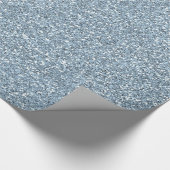 Sky Blue Faux Glitter Cadeaupapier (Hoek)