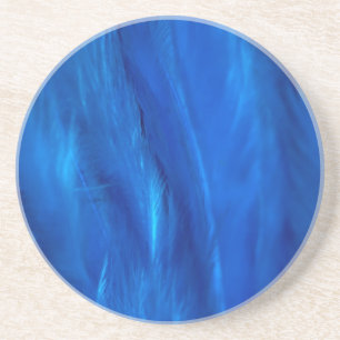 Sky Blue Feathers en down Zandsteen Onderzetter