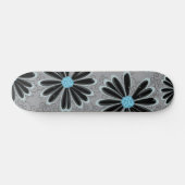 Sky Blue Floral Dotted Tribal Daisy Tattoo Patroon Persoonlijk Skateboard (Horizontaal)