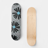 Sky Blue Floral Dotted Tribal Daisy Tattoo Patroon Persoonlijk Skateboard (Voorkant)