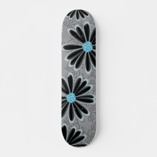 Sky Blue Floral Dotted Tribal Daisy Tattoo Patroon Persoonlijk Skateboard